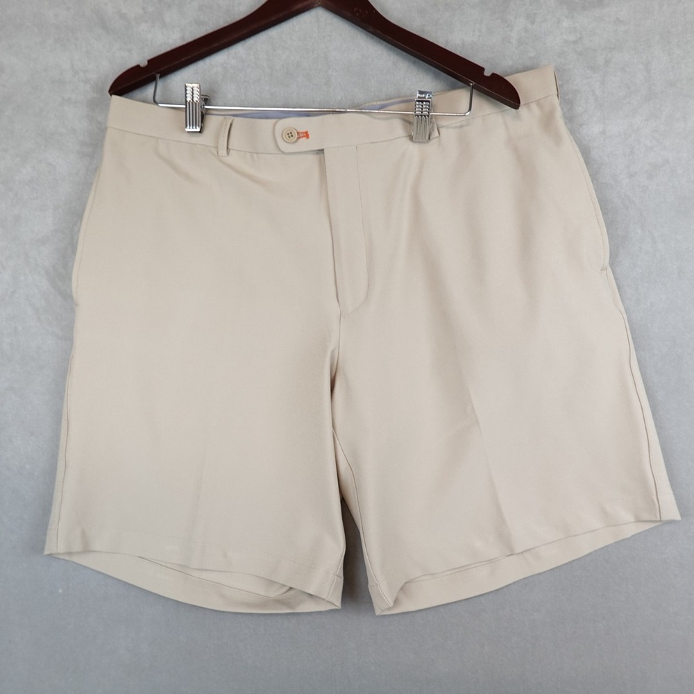 PETER MILLAR E4 Element 4 Wicking Shorts Mens 38 Performance Crown Golf Beige